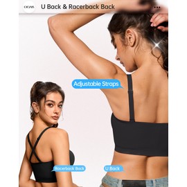 OEAK Bralettes for Women No Padding Comfortable Wireless Bras Seamless Bralette No Underwire Bra Cute Everyday Tshirt Bras Black XL