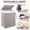 OIAHOMY Laundry Hamper with Lid, 23.8 Gal (90L) Wicker Hamper
