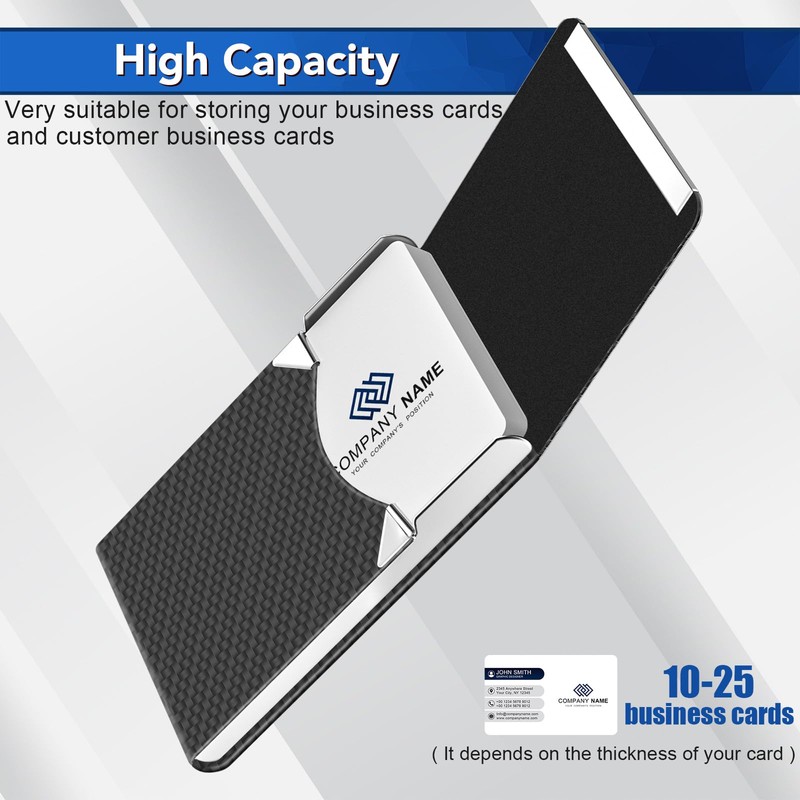 DMFLY Business Card Holder, Metal Slim Business Card Case, Pocket
