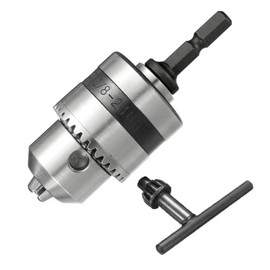 Bestgle 0.5-6mm 1/4" Hex Shank Drill Chuck Adapter Mount 3/8-24UNF Quick Change Connect Conversion Chuck with Key