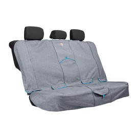 Kurgo Heather Bench Seat Cover - Waterproof Car Seat Protector for Dogs - Stylish Two-Tone Fabric - Stain Resistant Cover - Secure Fit - Durable Travel Gear - Heather Charcoal Grey