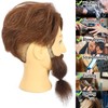 Mannequin Head Human Hair, Brown Hair, Barber Mannequin Head Male,