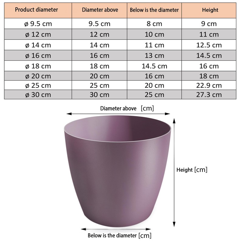 TULMERO Matte Flower Pot, Plastic Planter, Decorative Pot for Large