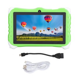 Kids Tablet 7 Inch IPS Display WIFI Octa Core 1MP Front Camera 8MP Rear Camera 5000mAh 6GB 128G 1024x600 with Penguin Stand Toddler Tablet Green