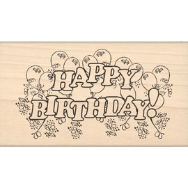 Stamps by Impression Happy Birthday Rubber Stamp