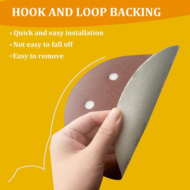 M MIMHOOY Sanding Discs 9 Inch 150 Grit with 6