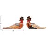 Creative Co-Op Hand-Painted Ceramic Turkey, Multi Color, Set of 2