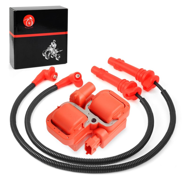 Moto1988 Ignition coil & Spark plug Wire Cap Compatible with