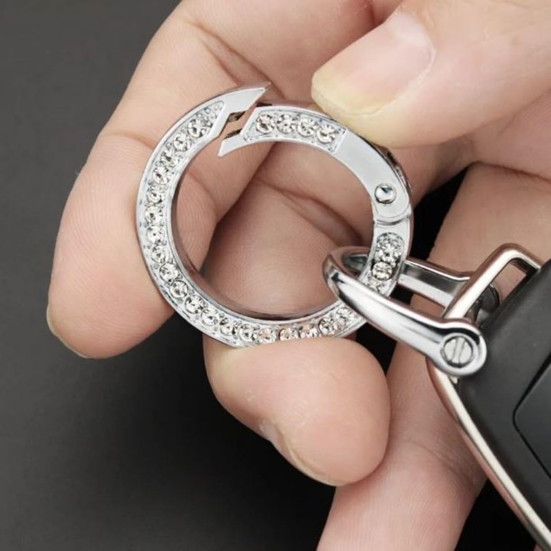 HappyHome Keychain, Key Ring, Sparkle, Rhinestones, Keys, Bag, Bicycle, Smartphone,