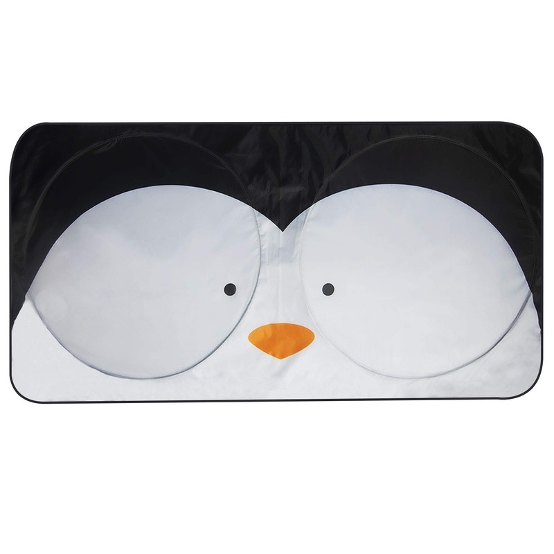 FH Group Foldable Penguin Print Car Windshield Sun Shade -