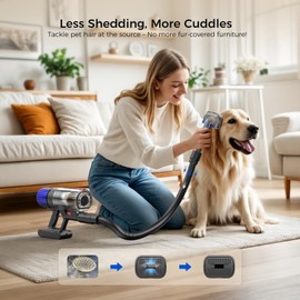Teendow Cordless Vacuum Cleaner, 500W 50 Minutes Runtime Stick Vacuum for Pet Hair, Powerful Suction, Rechargeable, Lightweight, Handheld Vacuum Versatile for Carpet, Hard Floor (Starry Gray)