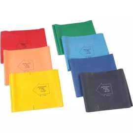 Theraquatics Resistance 7 PC BAND MEGA KIT Latex Core Bands Gym Pilates Workout Yoga Athletic