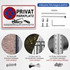 Upifen Private Parking Sign with Posts Aluminium 30 x 20