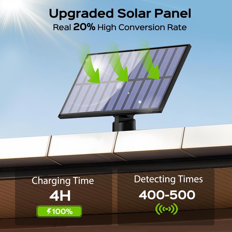 Adiding Solar Outdoor Lights, 202 LEDs Flood Lights with 16.4
