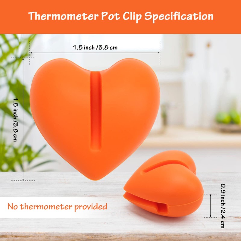 Windspeed Thermometer Pot Clip Holder(No Thermometer Include), 2Pcs Candy Thermometer