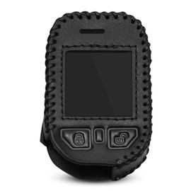 Leather Car Key Case Fit for Compustar Prime T11 RF-P2WT11-SS T12 RFX-P2WT12-SS, Black Car Key Leather Remote Cover