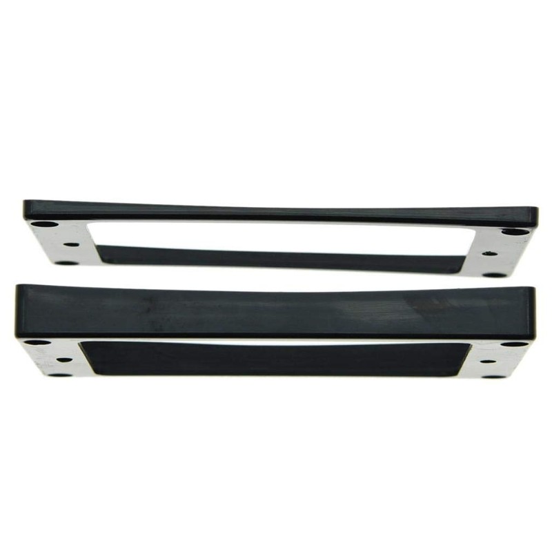 KAISH 2pcs Black Humbucker Pickup Ring Curved Bottom Fame for