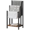 HOOBRO Free Standing Towel Rack, 3 Tier Blanket Rack, Blanket