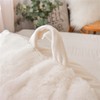 Holawakaka Large Faux Fur Bed Rest Pillow with Arms, Rabbit
