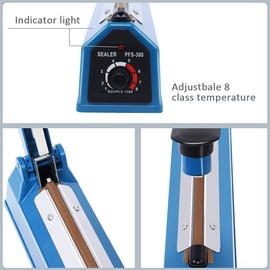 12 Inch Impulse Heat Sealer Machine for Plastic Bags PE PP Bags and Kraft Paper Bags