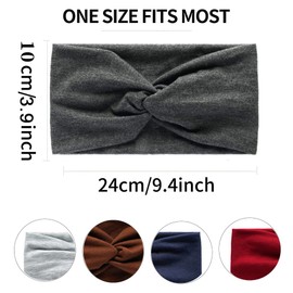 Wide Hair Band Headscarves for Women Fabric Elastic Soft Boho Headband Flower Head Wrap Bandanas for Women Yoga Sports Hair Bands (NP6COLOR2)
