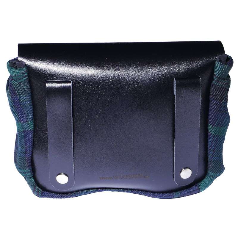 'Green Kilt Bag/Belt "Mjolnir Thor's Hammer Pendant with Black Leather