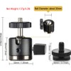 UTEBIT Mini Ball Head, Tripod Head with 1/4" hot Shoe,