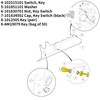 WHITE HAND Golf Cart Ignition Switch with 2 Keys 4