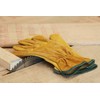 OZERO Leather Work Gloves Flex Grip Tough Cowhide Gardening Glove