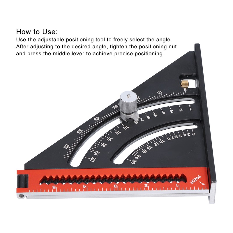 Folding Triangle Square Adjustable Positioning Magnet Goniometer Woodworking Scribe Tool
