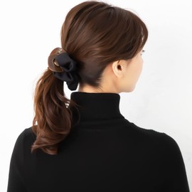 JewelVOX Scrunchie Hair Accessory, Tortoise Shell with Marble Charm, Women's, Popular, Adult, Cute, Stylish, Rubber