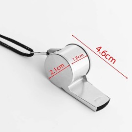 YSSZAM Stainless Steel/Iron Whistle with Lanyard, Loud Metal Emergency Sports Whistle Soccer Football Whistles 42cm Yellow Rope for Referee, Teacher, Kids（Whistle Size: 4.6 * 1.8 * 2.1cm）