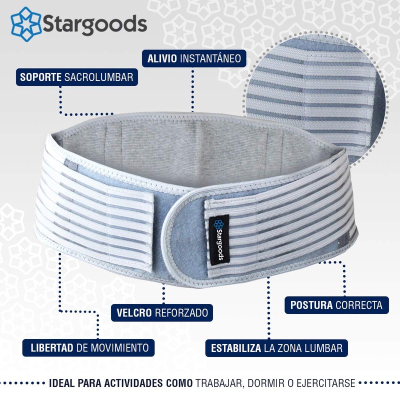Stargoods Faja Lumbar para Ciática y Dolor de Nervio Ciático,