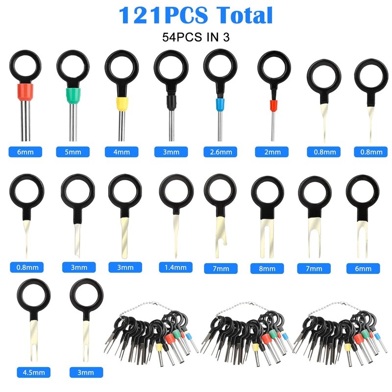 121 Piece Terminal Removal Tool Set for Car, Car Cable