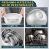 Baker's Signature Stainless Steel Mixing Bowls With Lid, Metal Mixing