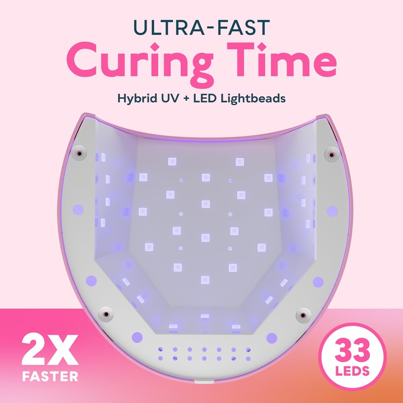 SUNUV 48W UV LED Nail Lamp with 4 Timer Settings,