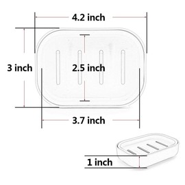 UVIVIU Plastic Soap Dish, Container, Keeps Soap Dry,Easy Cleaning,Drain,Light Green