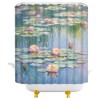 JEJOMEAG Oil Painting Water Lilies Lotus Shower Curtain Garden Fowers