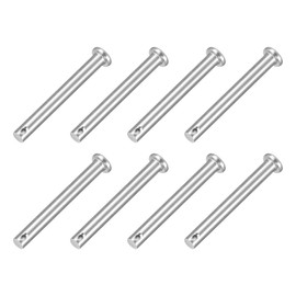 sourcing map 8Pcs 1/4" x 2" Single Hole Clevis Pins, 304 Stainless Steel Flat Head Clevis Pins Hitch Pin for Trailer Latch, Mechanics Repair, Furniture Installation, Industrial Equipment