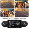 360 Degree View 4 Channel Dash Cam Front and Rear
