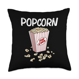Best Popcorn Box Game Show Pop Snack Accessories Cool Popcorn Gift for Men Women Corn Kernel Movie Night Food Throw Pillow, 18x18, Multicolor