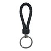 LABEN Key Chain Lambskin Handwoven Genuine Leather Keychain - Black