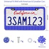 Gioyonil 2 Pack License Plate Frames: Stainless Steel Handcrafted Sapphire