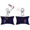 Human Touch, Kiss Catcher Romantic His & Hers Pillow Cases
