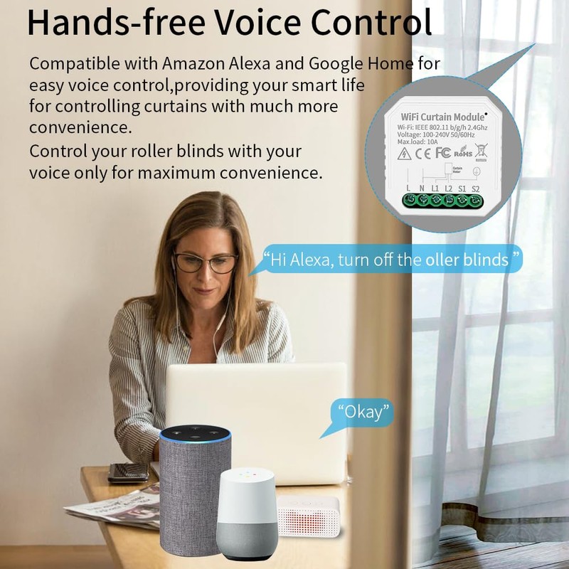 Tuya WiFi Curtain Blinds Module Switch Roller Shutter Motor Smart