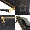BlissLeather Wallet, Round Zipper, Genuine Leather, Vegetable Tanned, Braun