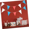 jojofuny July Patriotic Bunting Banner Red Triangular Flags for Independence