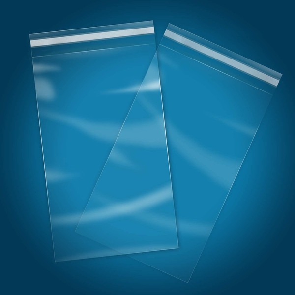 iMailer 200 Count - 12" x 18" Self Seal Clear Cello Cellophane Resealable Plastic Poly Bags for Clothing, T-Shirts, Pants