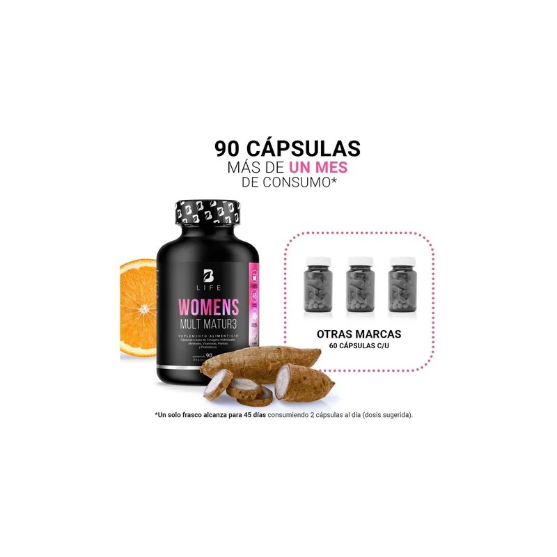 Multivitamínico Para Mujer Mayor De 40 Años 90 Cáps B