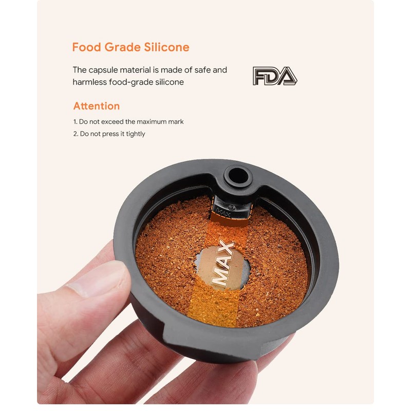 Refillable Coffee Capsules, Stainless Steel Coffee Pods Compatible with Tassimo